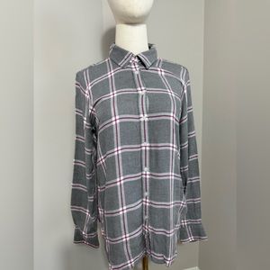 Banana Republic classic fit gray and purple shirt / top / Dillon shirt / plaid​